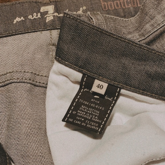 7 for all Mankind Men’s Grey Bootcut Jeans 👖 - Picture 5 of 8